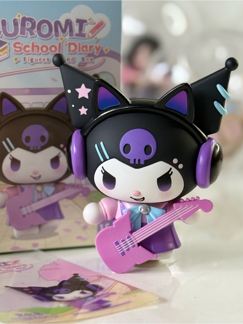 Kuromi school of diary Collectible Vinyl Figure - Cute Rocker Design.